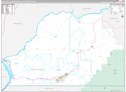 Walla Walla Metro Area Wall Map Premium Style 2026